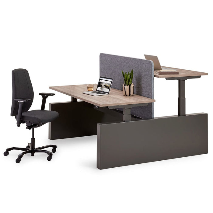 Zit Sta Bureau Flex 3+ Bench Wang | Duo werkplek