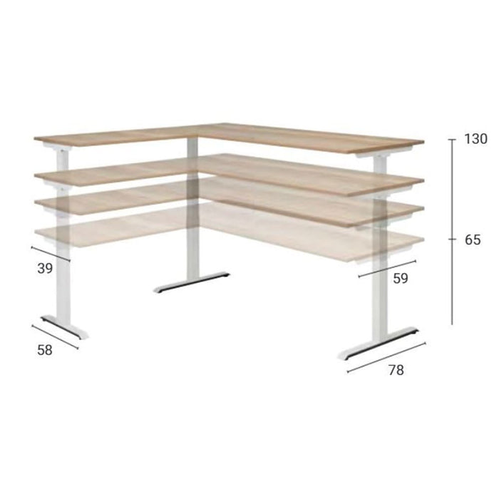 Zit Sta Bureau Flex 3+ Hoekopstelling